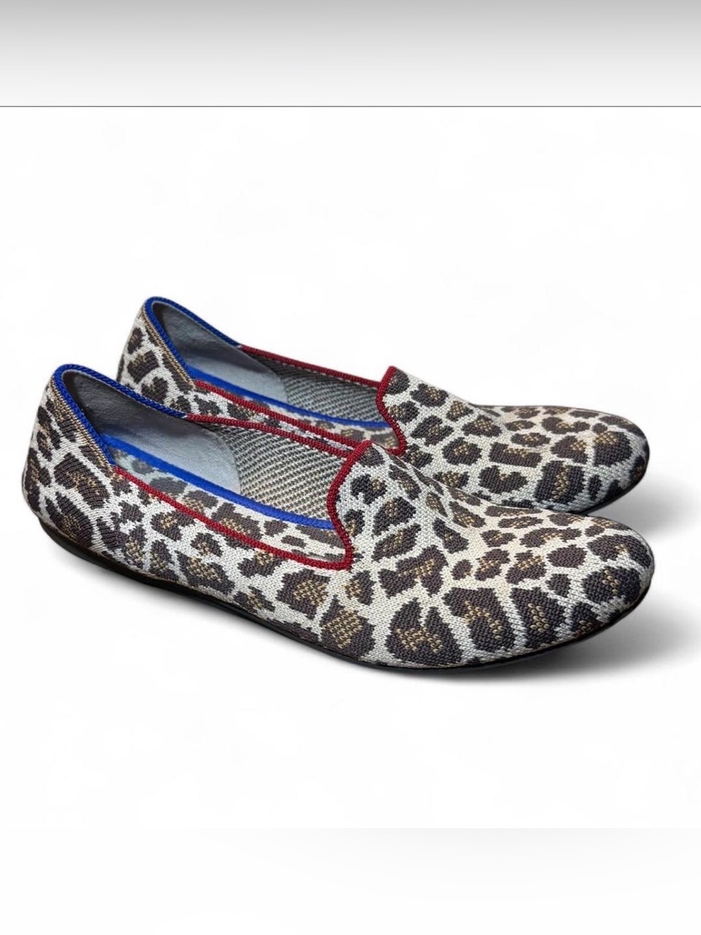 Rothy’s The Loafer Mocha Spot Leopard Size 7 NWOT Retired